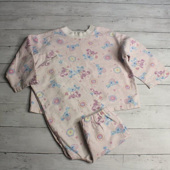 Vintage Blue's Clue 2 Piece Pajama Set Long Sleeve Pale Purple and Blue Flannel - Picture 1 of 4